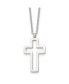 ფოტო #1 პროდუქტის Polished Cut-out Cross Pendant 17.5 inch Cable Chain Necklace