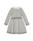 Фото #3 товара Big Girls Organic Long Sleeve Cable Knit Peter Pan Collar Sweater Dress