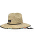 Men's Natural Tides Print Olive Straw Hat