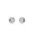 Round Cut, White, Rhodium Plated Imber Stud Earrings