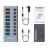 Фото #2 товара Graugear 7-Port USB-A 3.0 HUB + 1x Ladeport