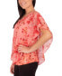 Petite Poncho Top with Keyhole Neckline