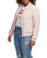 Plus Size Trendy Diamond Quilted Bomber Jacket