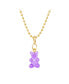 Фото #1 товара Purple Gummy Bear Necklace for Girls