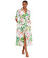 Фото #1 товара Women's Cotton Floral-Print Cover-Up Dress