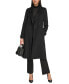 Фото #5 товара Women's Wool Blend Belted Wrap Coat