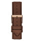 ფოტო #3 პროდუქტის Men's Multifunction Brown Stainless Steel Watch 44mm