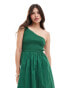 Фото #2 товара Nobody's Child Georgia midi one shoulder smock dress in green