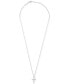 ფოტო #3 პროდუქტის Diamond Cross Pendant Necklace (1/6 ct. t.w.) in Platinum, 18" + 2" extender, Created for Macy's