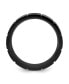 ფოტო #2 პროდუქტის Stainless Steel Polished Black IP-plated Grooved Band Ring