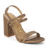 BEACH by Matisse Crowne Block Heels Ankle Strap Womens Brown Dress Sandals CROW