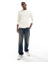 GANT cotton cable knit jumper with logo in cream