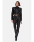 ფოტო #3 პროდუქტის Women's Leather Fashion Biker, Black