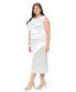 ფოტო #2 პროდუქტის Plus Size Topanga Satin Stretch Cowl Dress