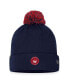 ფოტო #2 პროდუქტის Men's Navy Washington Capitals 2023 NHL Draft Cuffed Knit Hat with Pom