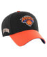 ფოტო #1 პროდუქტის Men's Black/Orange New York Knicks City Edition MVP Adjustable Hat