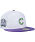 Men's White Chicago Cubs Side Patch 59FIFTY Fitted Hat Белый, 8 - фото #1