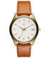 Фото #1 товара Women’s Rise Boyfriend Tan Leather Watch 36mm