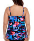 Фото #2 товара Plus Size Fuego Flora Mirage Underwire Tankini Top