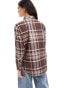 Фото #8 товара Miss Selfridge oversized shirt in brushed check