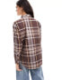 Miss Selfridge oversized shirt in brushed check 32 - фото #8