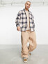 Фото #5 товара ASOS DESIGN extreme oversized brushed flannel check shirt in purple