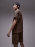 Фото #2 товара Футболка man Structured Oversize Brown