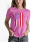 Фото #4 товара Women's Word Art Heart Flag T-Shirt