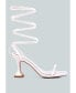 Фото #1 товара Women's Lewk Strappy Tie Up Spool Heel Sandals