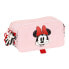 Фото #1 товара Тройной пенал Minnie Mouse Me time Розовый (21,5 x 10 x 8 cm)
