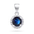 Фото #4 товара Sparkling silver jewelry set with zircons SET230WB (earrings, pendant)