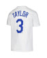 Big Boys Chris Taylor White Los Angeles Dodgers Player Name and Number T-shirt