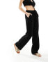 4th & Reckless tie front beach trouser co-ord in black