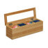 Фото #2 товара Хранение продуктов Relaxdays Бамбуковая коробка для чая на 4 отделения