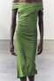 Фото #2 товара Трикотажное платье с запáхом ZARA