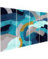 Puzzle Blues Abcd Frameless Free Floating Tempered Glass Panel Graphic Wall Art, 72" x 36" x 0.2" each