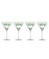 Фото #1 товара Holiday Decal Martini Glass, Set of 4