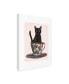 Fab Funky Black Cat in Teacup Canvas Art - 19.5" x 26"