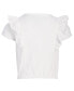 Toddler Girls Heart Ruffle T-Shirt, Created for Macy's Белый, 2T - фото #3