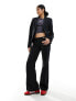 Фото #9 товара Weekday Keela co-ord dot jacquard trousers in black