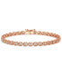 ფოტო #1 პროდუქტის Diamond Rope-Framed Tennis Bracelet (1 ct. t.w.) in 14k Rose Gold