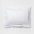 Фото #3 товара 3pc Full/Queen Luxe Hotel Border Duvet Cover and Sham Set White - Threshold