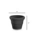 BC2616SC94 Turin Plastic Outdoor Round Planter Black 16 Inches