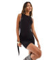 Фото #4 товара ASOS DESIGN sleeveless cross over back detail mini dress in black