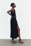 Фото #4 товара Платье миди асимметричного кроя из крепа ZARA