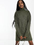 Фото #7 товара ASOS DESIGN Tall knitted jumper mini dress with high neck in khaki