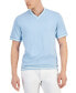 Фото #1 товара Men's Regular-Fit Tipped Ponté-Knit V-Neck T-Shirt, Created for Macy's