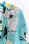 Фото #5 товара Платье из атласа с цветочным принтом ZARA
