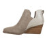 Фото #3 товара TOMS Gwen Metallic Round Toe Wedge Bootie Womens Beige Casual Boots 10021335T-10