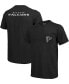 ფოტო #1 პროდუქტის Atlanta Falcons Tri-Blend Pocket Heathered Black T-shirt
